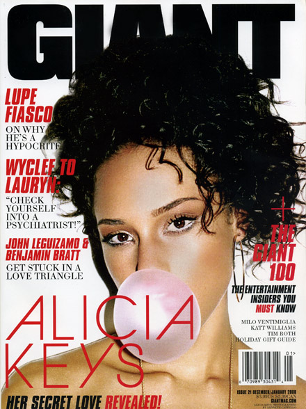 Alicia Keys Blows Bubblegum for Giant Magazine