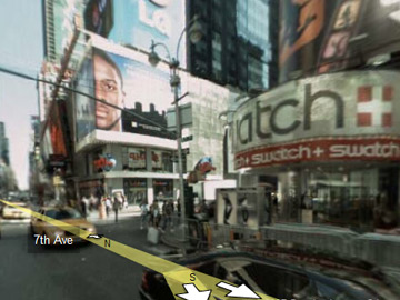 Google Maps - Times Square Reggie Bush 1