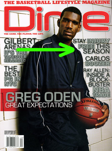Greg Oden Dime Magazine