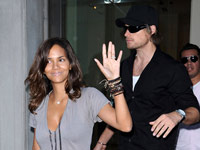 Halle Berry, Gabriel Aubry and Nahla in New York