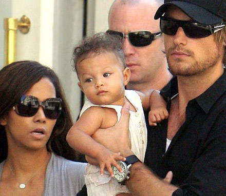 Halle Berry, Gabriel Aubry and Nahla in New York