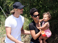 Halle Berry, Gabriel Aubry and Nahla Aubry at the Topanga County Fair