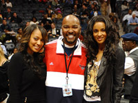 Ciara and lala at Atlanta Hawks game
