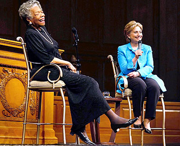 Hillary Clinton and Maya Angelou
