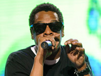 Jay-Z with a skull face t-shirt