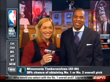 Jay-Z at the 2008 NBA Draft Lottery