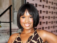 Jennifer Hudson in a jungle print dress at Keep a Child Alive event