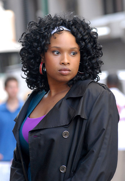 Jennifer Hudson on the Sex in the City set