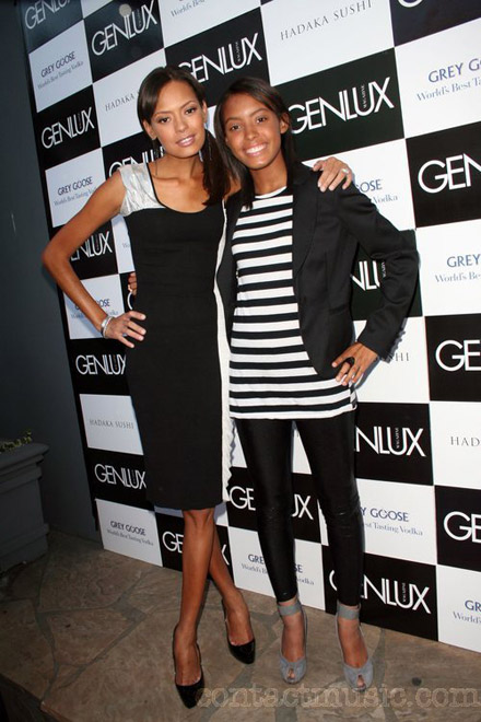 Keisha Whitake and daughter at An Evening With Artist Mark Baptist