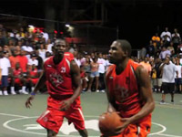 Kevin Durant taking a jumpshot in Rucker park