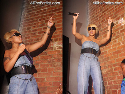 Keyshia Cole album release party - singing and dancing on the table