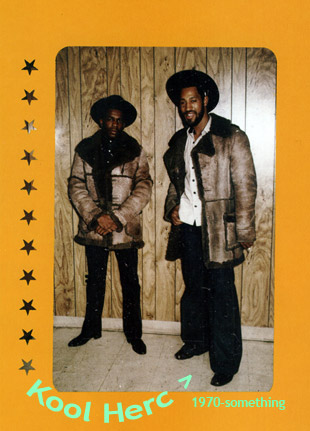 Tony Tone and Kool Herc in their 1970-something sheepskins