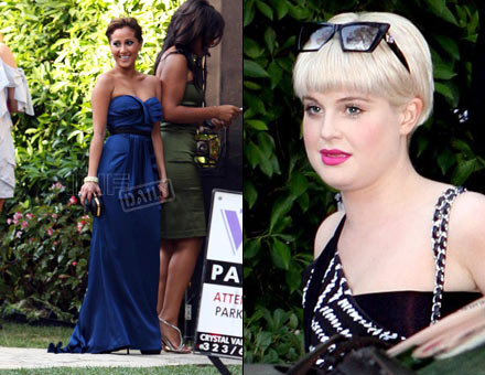 Adrienne Bailon and Kelly Osbourne at Lamar Odom/Khloe Kardashian wedding