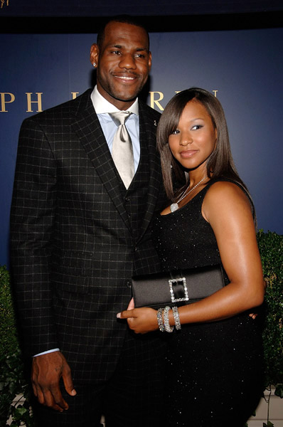 Lebron James and Savannah Brinson at Lebron James Family Foundation cocktail party