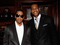 Jay-Z and Lebron James at Lebron James Family Foundation cocktail party