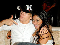 Lil Kim and Derek Hough at LIV club in Miami