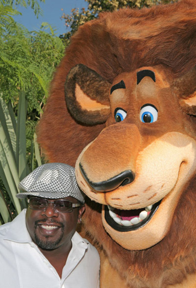 Cedric the Entertainer and Alex at Madagascar Escape 2 Africa premiere