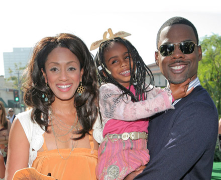 Chris Rock and family at Madagascar Escape 2 Africa premiere