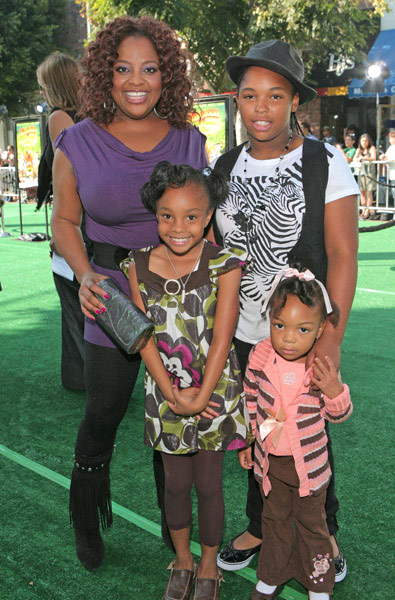 Sherri Shepherd and family with Fergie at Madagascar Escape 2 Africa premiere
