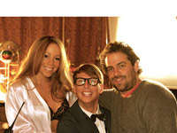 Mariah Carey, Jack McBrayer and Brett Ratner