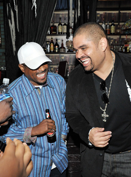 Martin Lawrence and Heavy D laugh it up at Vibe listening party