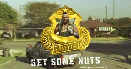 Mr. T's banned Snickers commercial - get some nuts