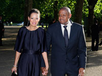 Forest Whitaker and Keisha Whitaker at Nelson Mandela Birthday Dinner