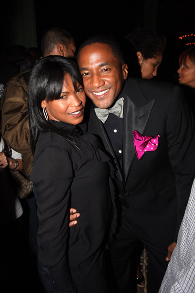 Q-Tip and Nia Long at The Renaissance release party