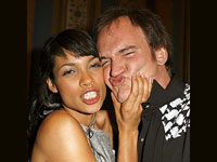 Rosario Dawson and Quentin Tarantino