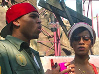 Rihanna and Chris Brown at Kings Dominion