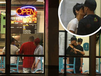 Rihanna and Chris Brown at KFC