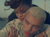 Rihanna and Dudley O'Shaughnessy in We Found Love video