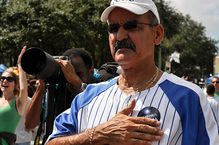 Barack Obama supporter in Tampa, Florida