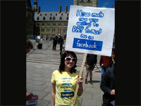 Facebook fan at Net Neutraility rally - Acroll's Flickr stream