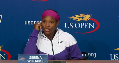 Serena Williams at 2009 US Open post game press conference