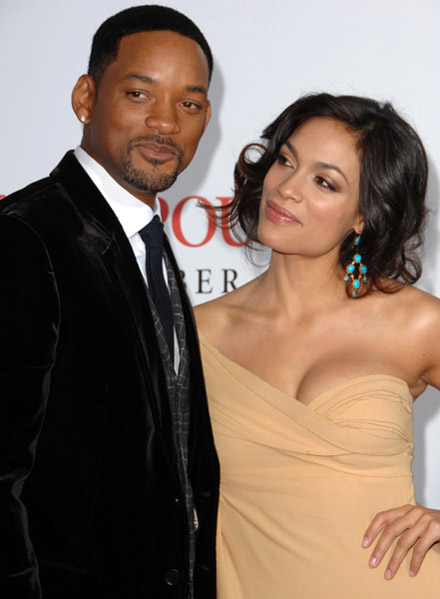 Will Smith and Rosario Dawson at Seven Pounds premiere