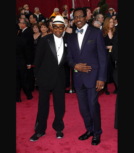 Spike Lee and Wesley Snipes on the red carpet