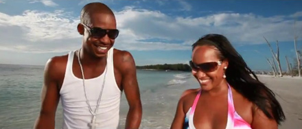 Steve Francis and his wife Shelby on the beach