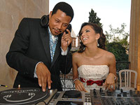 Terrence Howard DJing for Eva Longoria