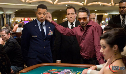 Terrence Howard and Robert Doney Jr. in Iron Man