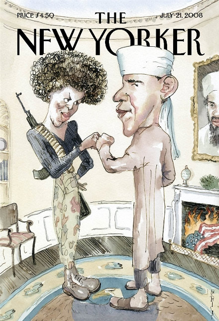 The New Yorker - Barack and Michelle Obama 'muslim' cover