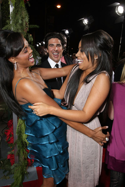 This Christmas movie premiere - Lauren London and Sharon Neal