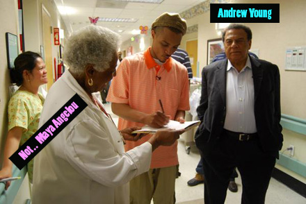  T.I. and Andrew Young visit Goldwater hospital on Roosevelt Island, NY