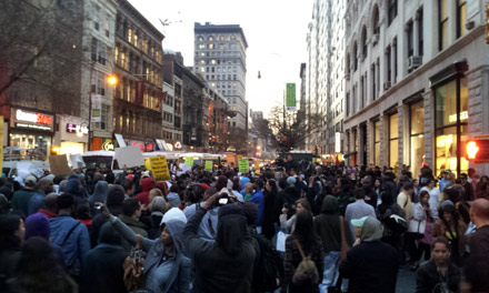 The march toward 5th avenue for Trayvon Martin