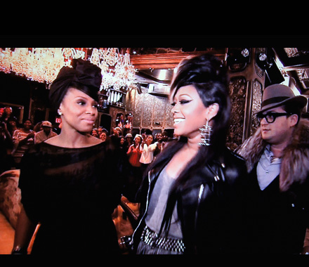 Trina and celeb stylist June Ambrose (and her assistant) in Styled by June