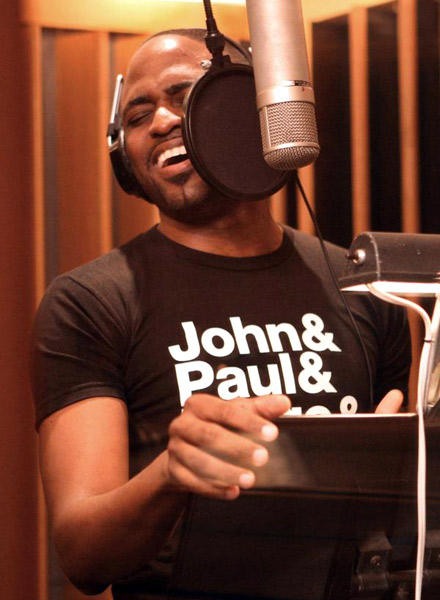 Wayne Brady in the studio