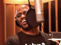 Wayne Brady in the studio