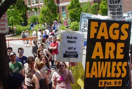 Westboro Baptist Church protest - brookline?