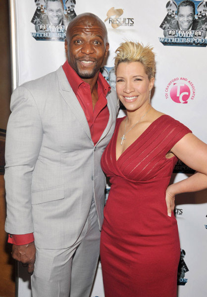 Terry Crews and his wife Rebecca came properly attired for the night. 