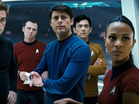 Zoe Saldana as Lieutenant Uhura in Star Trek